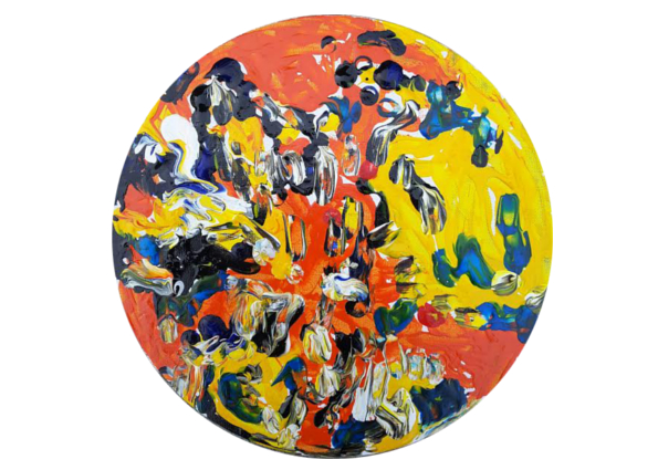 Hervy-Vaillant - Tondo Hito - 2016 - Acrylique sur toile - 30 cm de diamètre